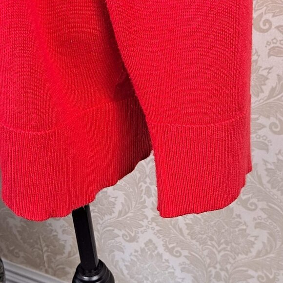 Lane Bryant Size 18/20 Red Button Front Cardigan Long Sleeve Round Neck - Picture 5 of 9